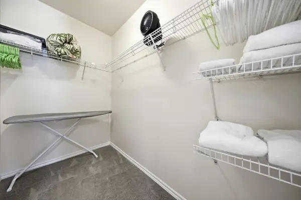 Closet space for clothes and storage