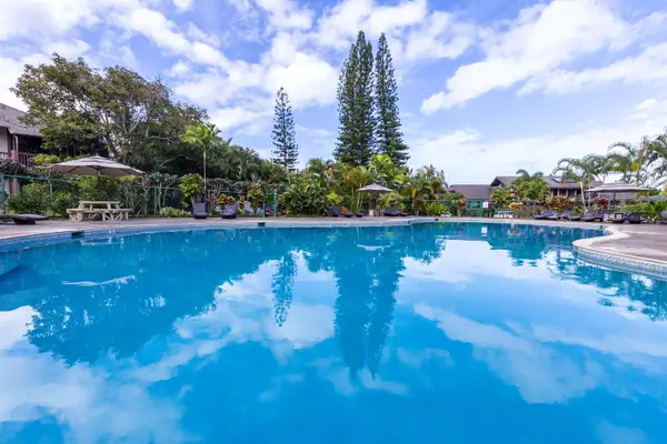 Refreshing blue pool