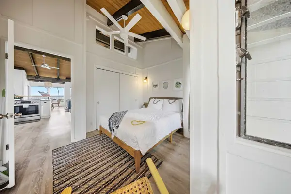 Third bedroom with ceiling fan and bright windows