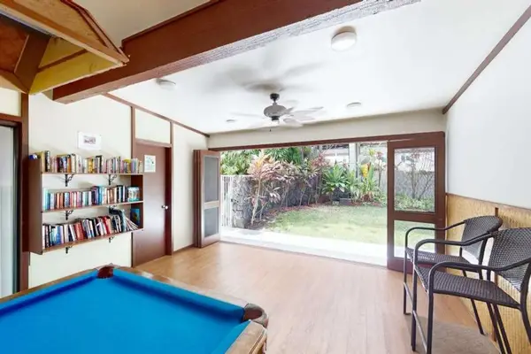 Game room with pool table
