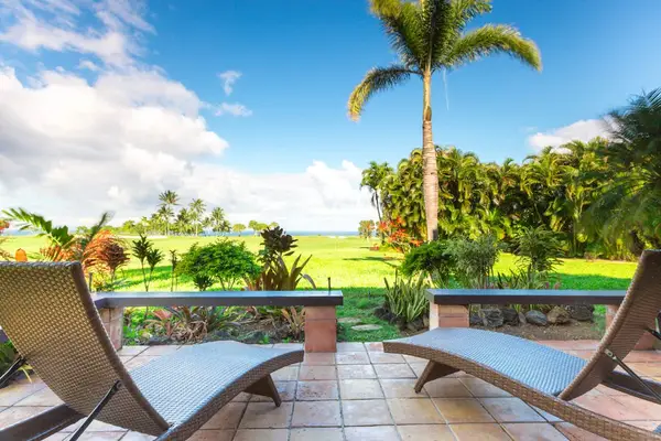 Private Patio Overlooking Lush Fairways