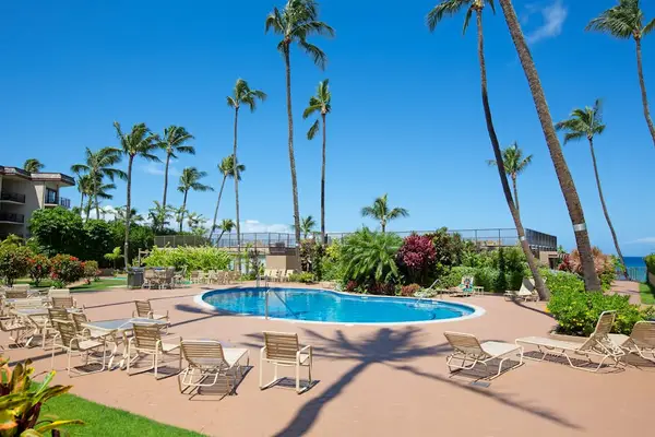 Oceanfront pool area at the Hale Ono Loa resort.