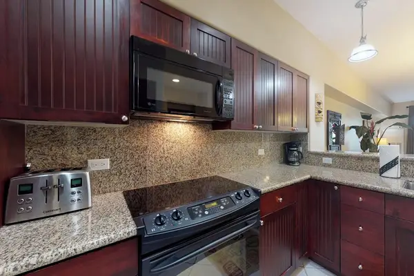 Fully equipped kitchen with modern appliances