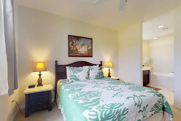 Bright king bedroom with ensuite access