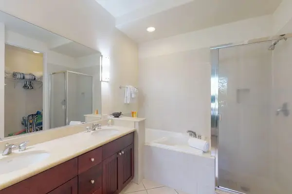 Modern bathroom with a spacious walk-in shower