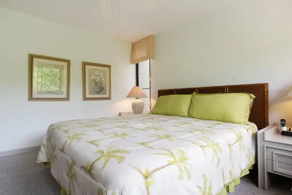 Welcoming Bedroom Setup with Double Pillows & Framed Wall Art