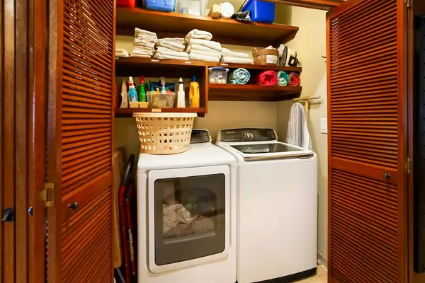 In-home washer and dryer let you pack light and enjoy the convenience of doing laundry during your stay.
