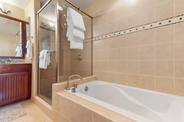 Luxurious Bath With Walk In Shower
