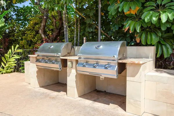Outdoor grilling area perfect for casual island meals