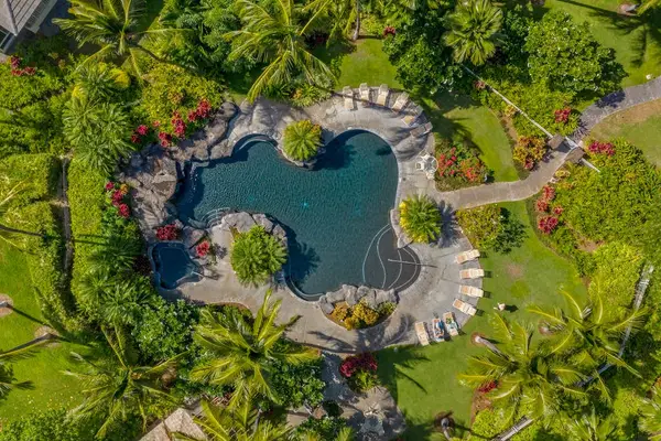 Aerial View Of Lush Resort Grounds
