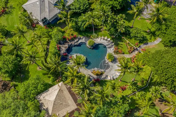 Aerial View Of Tropical Resort Oasis