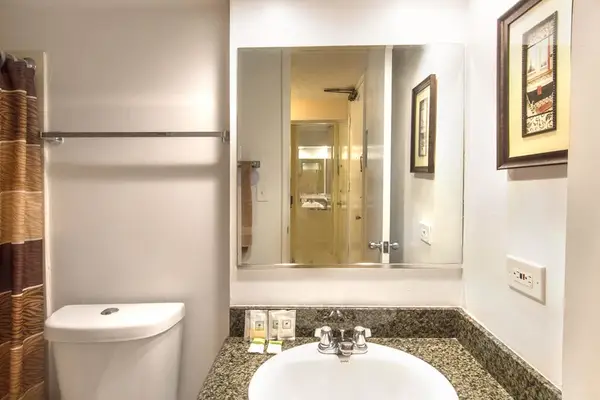 Enjoy added comfort with a full bathroom designed for quick showers and relaxing soaks.