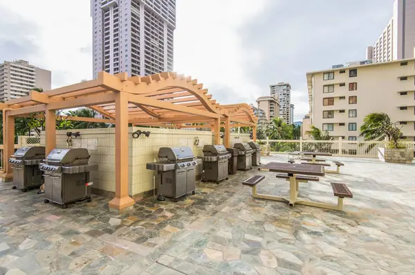 Enjoy outdoor grilling and casual dining in the community BBQ area.