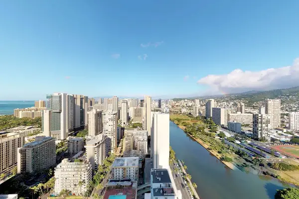 Admire panoramic city views stretching toward the mountains.