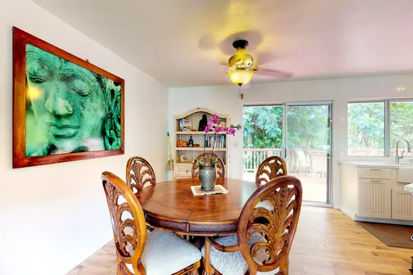 Dining room with seating for five.