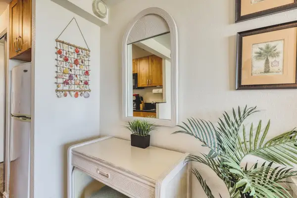 Dedicated vanity space for getting ready with ease.