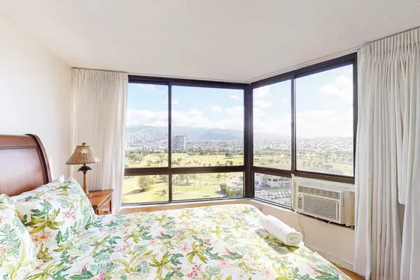 Wake up to scenic views from the bedroom