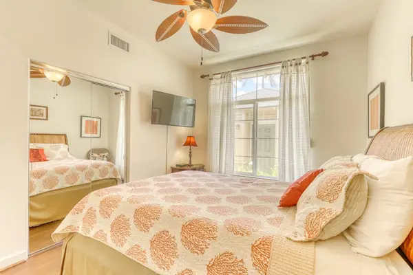A cozy retreat featuring a queen-size bed for a comfortable and restful experience.