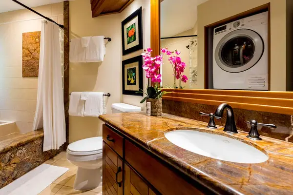 Spa Style Bathroom With Elegant Finishes