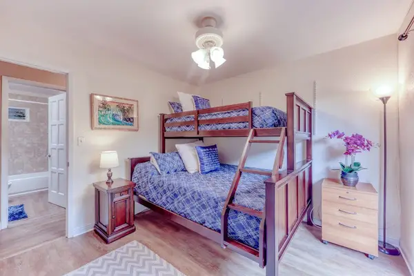 Full View of Bunk Bedroom Showing Layout & Entryway