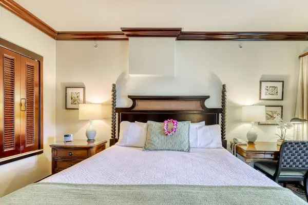 Primary Bedroom Suite with King Bed & Warm Wood Details