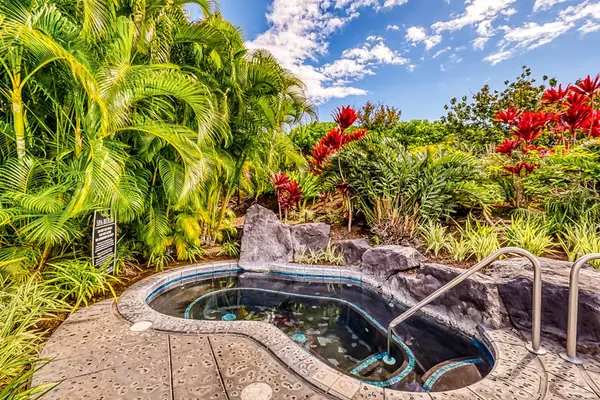 Tropical Lava Rock Hot Tub Oasis