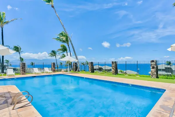 Kapalua Bay Villas Resort community pool.  Located ocean front so that you can enjoy the salt air and ocean sounds while you relax poolside.