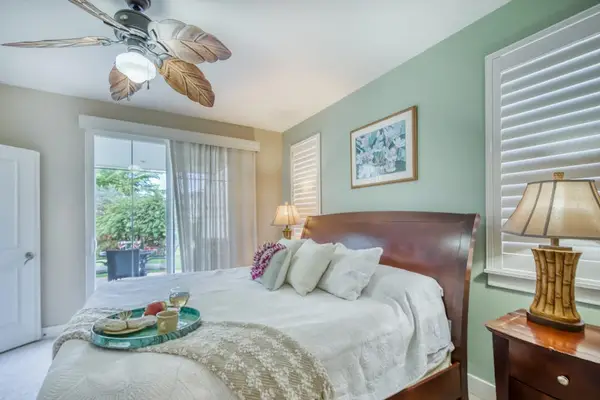 Bright & Airy Bedroom Suite with Ceiling Fan & Garden Views
