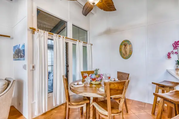 Dining Area with Wooden Table & Seating for Four