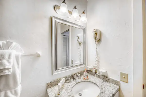 Clean And Bright Guest Vanity To Easily Freshen Up