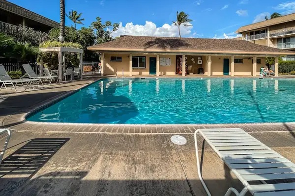 Relax by the beautiful blue pool