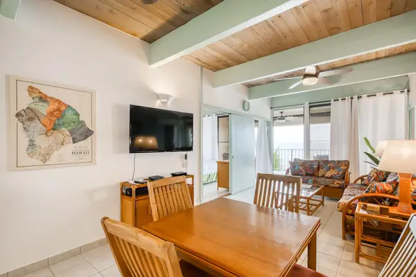 Cozy dining table, perfect for family meals during your stay.