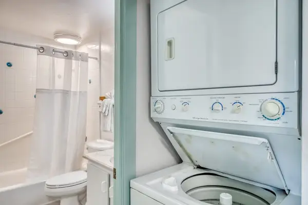 In-unit washer and dryer, perfect for longer stays or families.