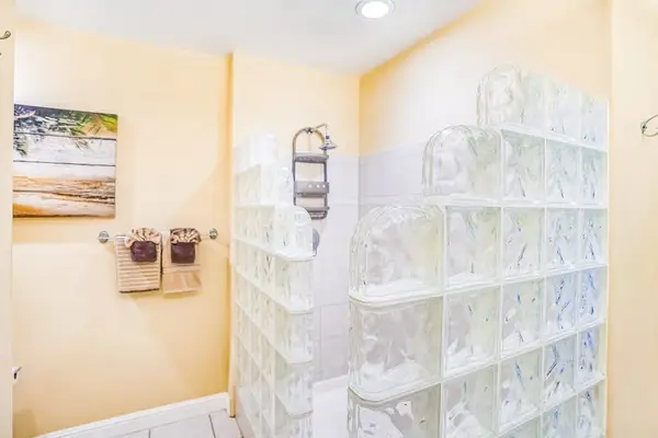 Sunlit Glass-Enclosed Shower