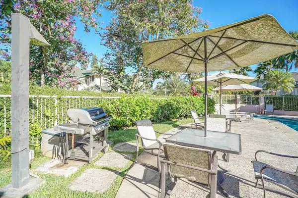 Sunny Outdoor BBQ Gathering Area
