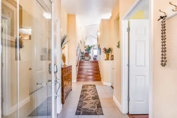Bright Hallway With Glass Shower