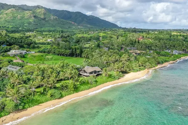 Scenic Aerial View of the Backyard & Gardens