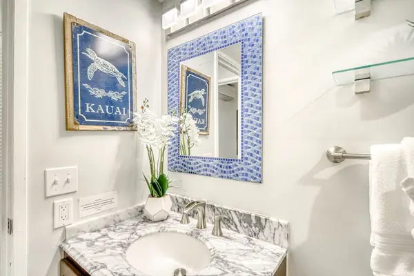 Beautiful Bathroom Vanity With Coastal Details