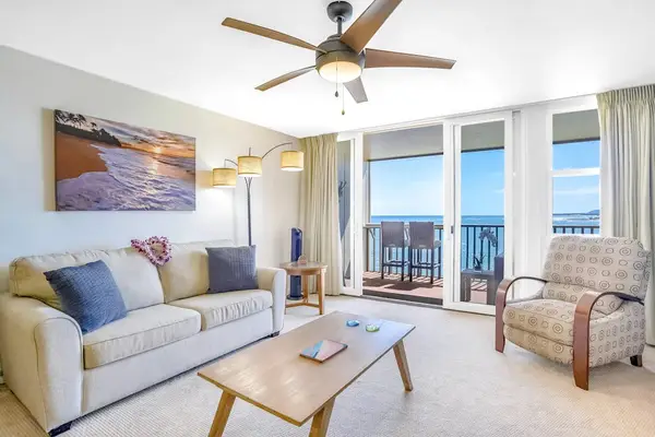 Relaxing Living Room With Ocean Views
