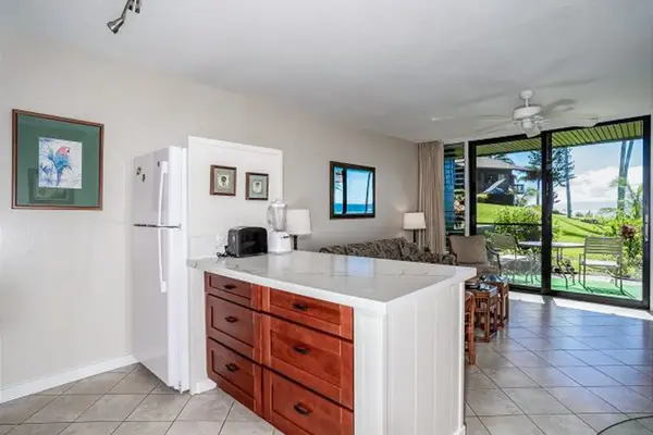 Open kitchen with plenty of counter space for all of your entertaining needs.