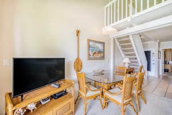 Flat screen tv for your viewing pleasure in the living room while you relax on the sectional.