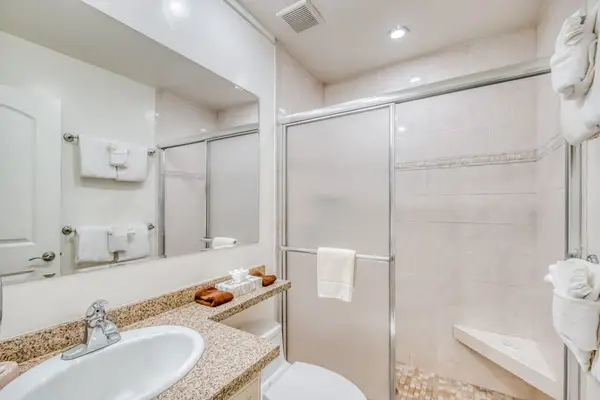 Updated Bathroom With Walk In Shower