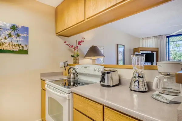 Lovely kitchen open to the living room with all of the comforts of home.