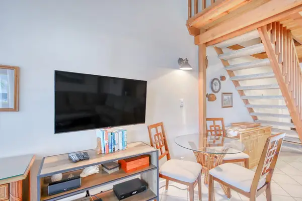 Relax in the living room with your flat screen tv.