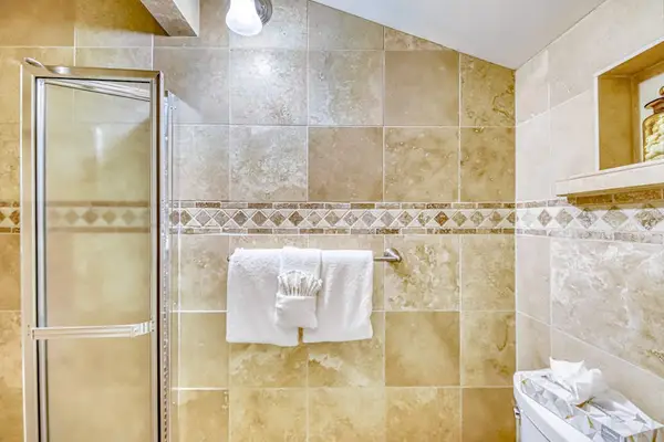 Walk In Shower With Tile Accents