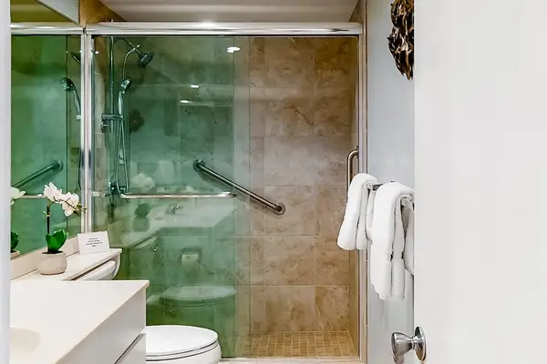 Elegant Bathroom With Walk In Shower
