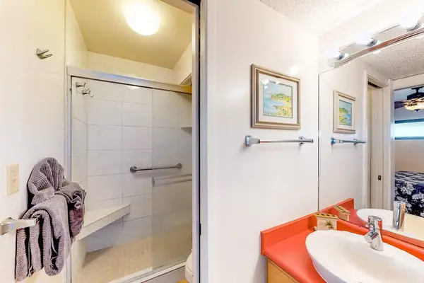 Fresh Bathroom With Walk In Shower