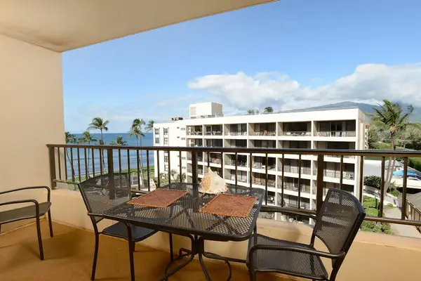 Relax on your private lanai and enjoy views of Maui's white sandy beaches, just steps from the ocean. The perfect spot for morning coffee, sunset drinks, or simply soaking in the island beauty.