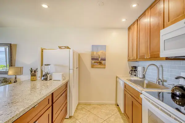 Updated kitchen with everything you need for a quiet meal in your home away from home.
