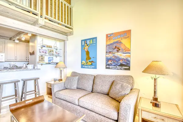 Inviting Living Room With Island Charm